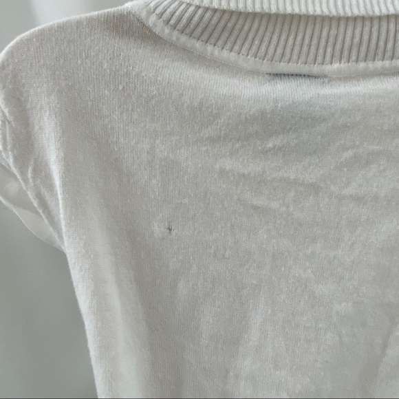 DOTS White Knit Asymmetrical Belted Sweater M - Picture 9 of 16